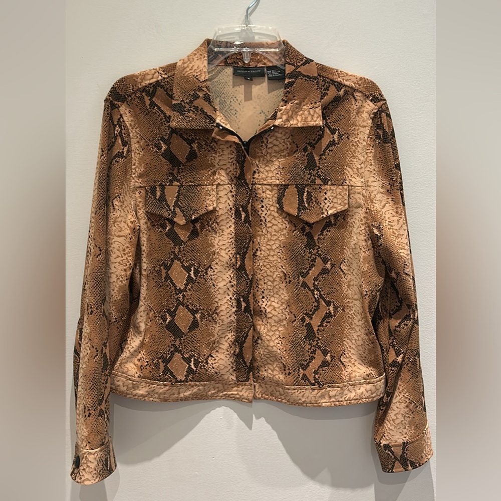 Kristen & Hayley Elegant Snake Print Women's Blazer